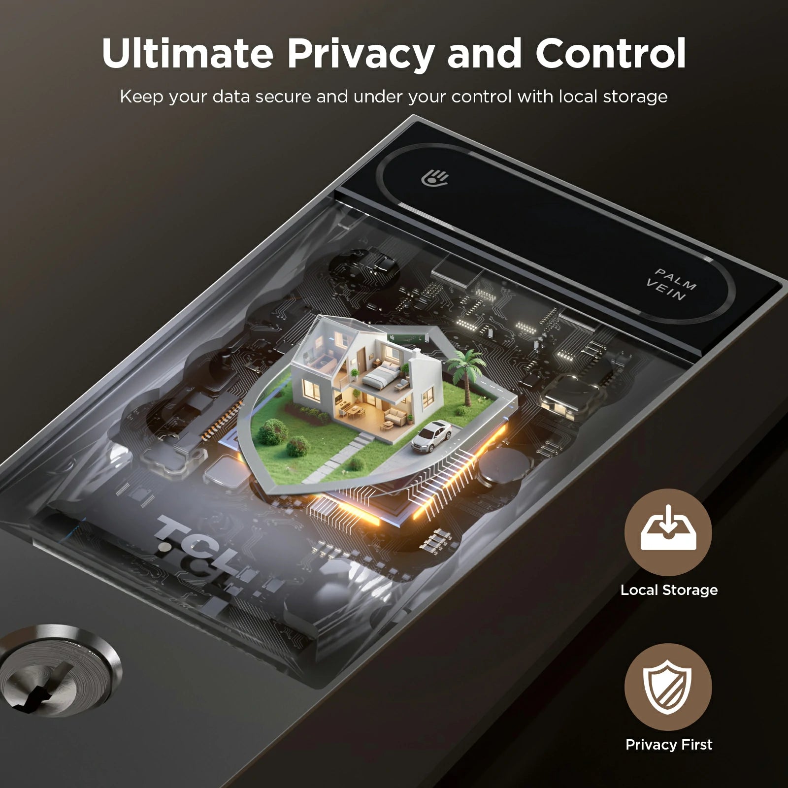 TCL D2 Pro Palm Vein Digital Smart Door Lock with Keypad