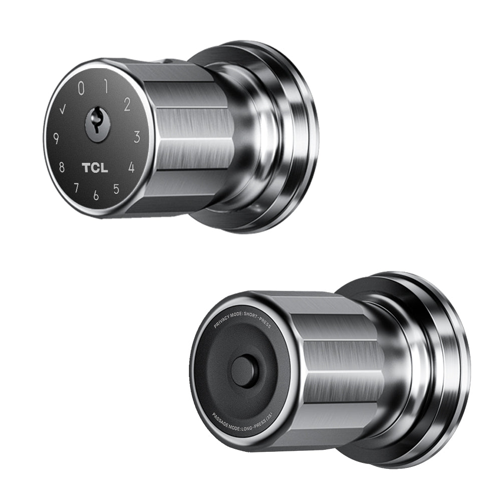 TCL K1 Smart Fingerprint Door Knob Secure Biometric Lock with App Control and Keyless Entry for Home Office and Garage