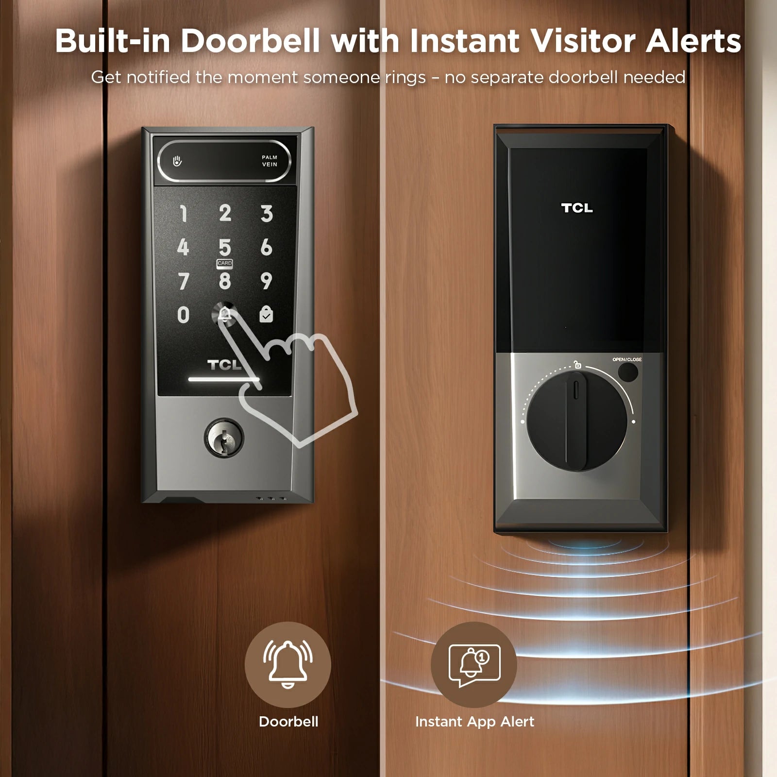 TCL D2 Pro Palm Vein Digital Smart Door Lock with Keypad