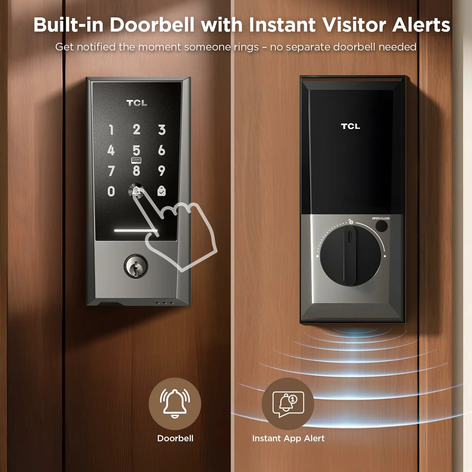 TCL D2 App Unlock Digital Smart Door Lock with Keypad