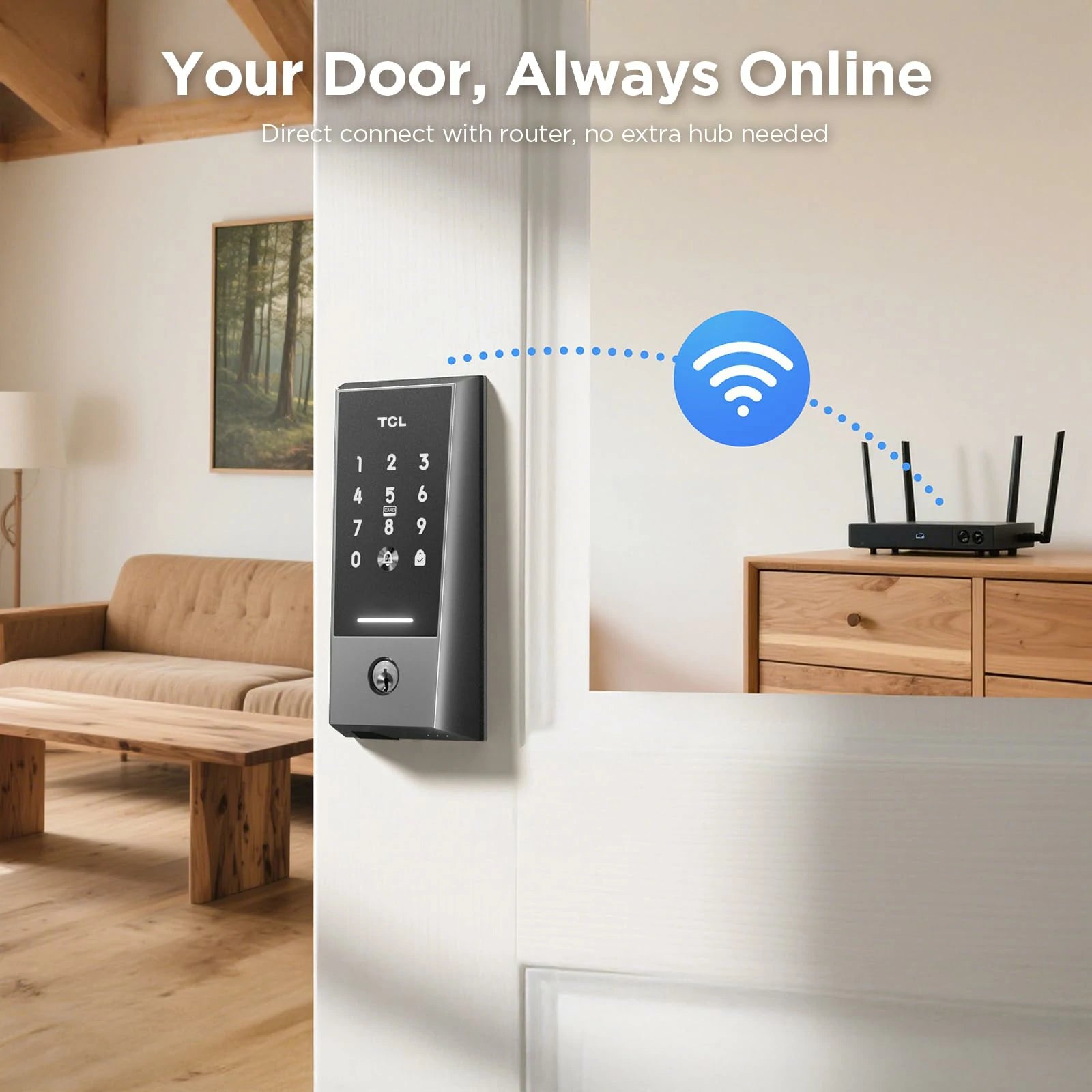 TCL D2 App Unlock Digital Smart Door Lock with Keypad