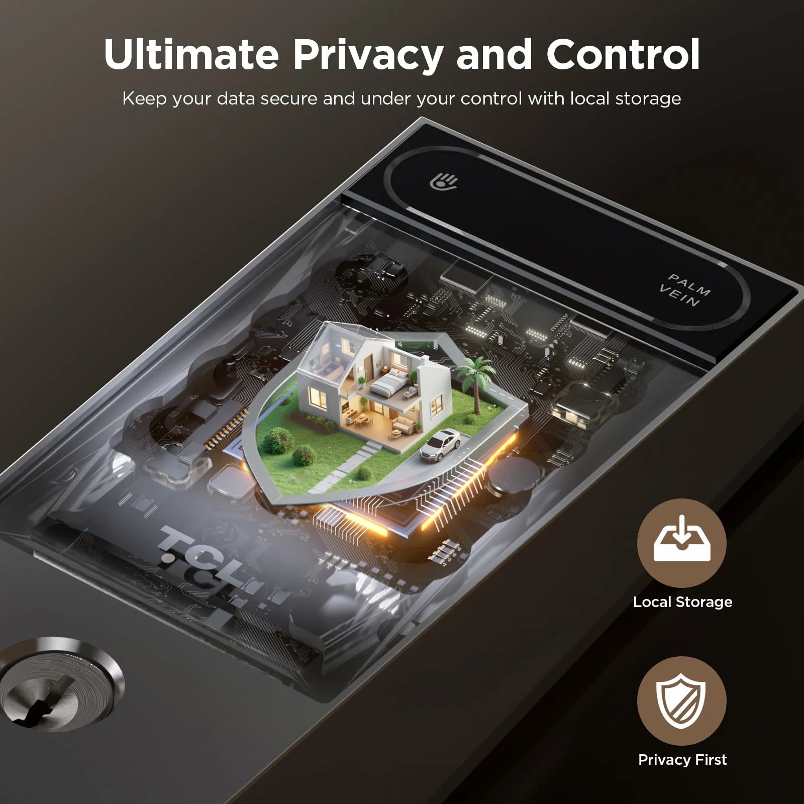 TCL D2 App Unlock Digital Smart Door Lock with Keypad