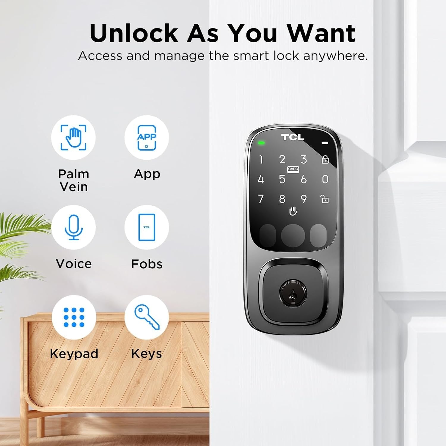 TCL D1 Pro Palm Vein Digital Smart Door Lock with KeypadTCL