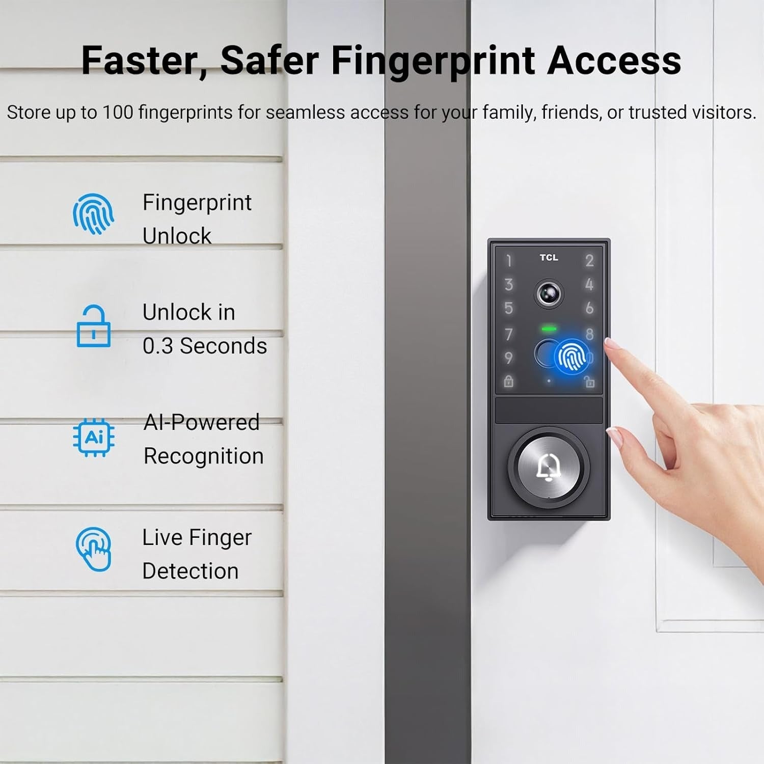 TCL D1 Max Video Digital Smart Door Lock with KeypadTCL