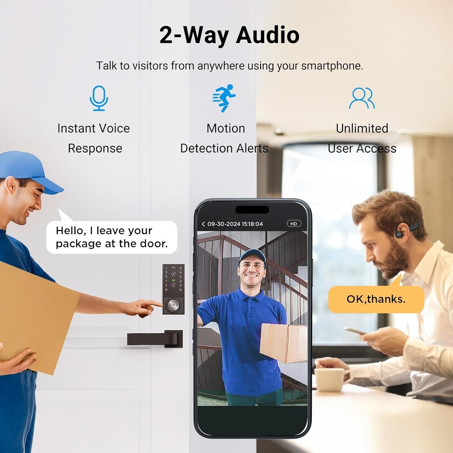 TCL D1 Max Video Digital Smart Door Lock with KeypadTCL