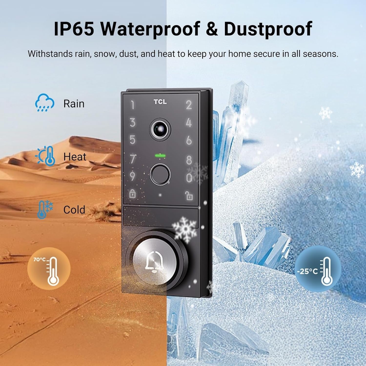 TCL D1 Max Video Digital Smart Door Lock with KeypadTCL