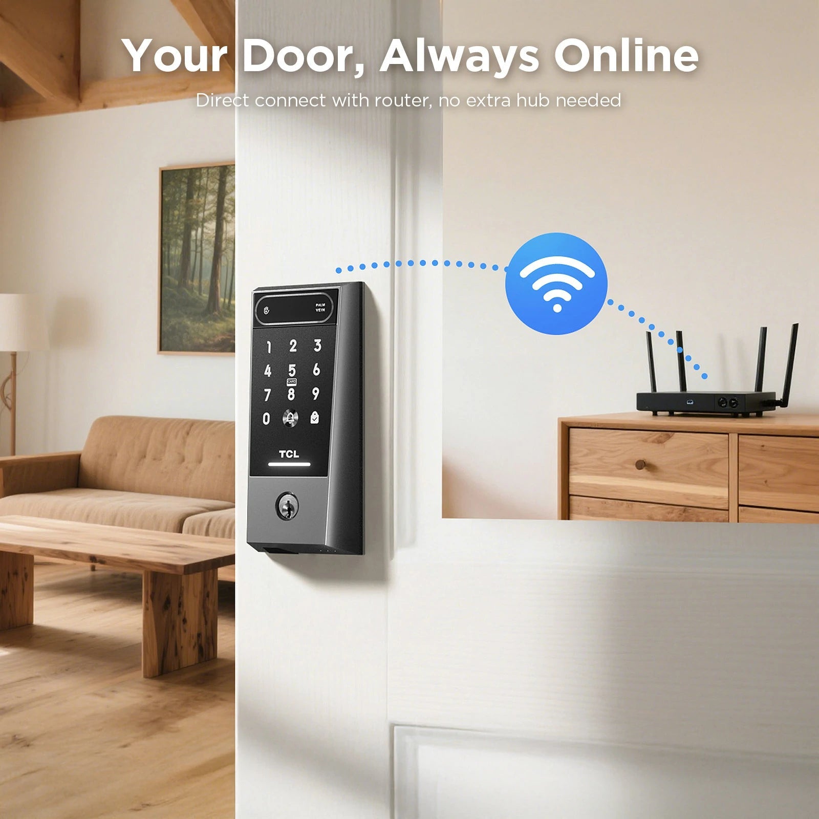 TCL D2 Pro Palm Vein Digital Smart Door Lock with KeypadTCL