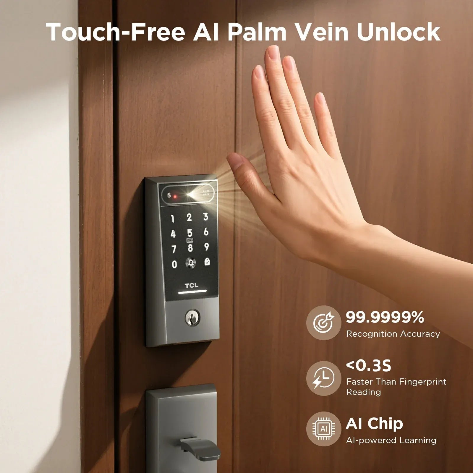 TCL D2 Pro Palm Vein Digital Smart Door Lock with KeypadTCL